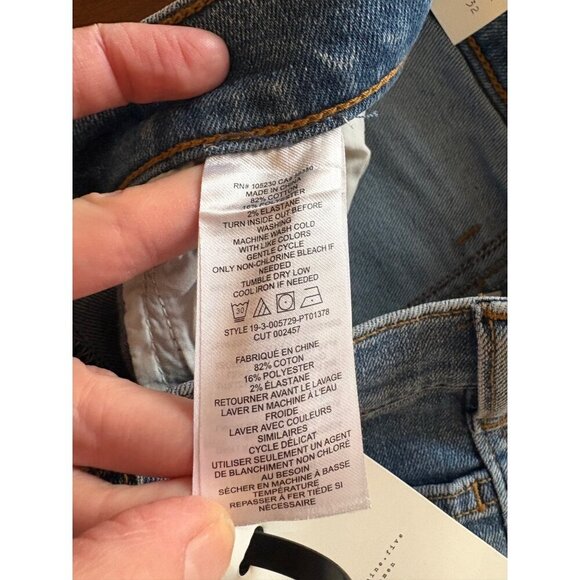 Current/Elliott NWT The Scooped Ruby Crop Jeans Size 23 Straight Cropped - Picture 8 of 12